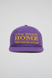 Purple Embroidered Cap