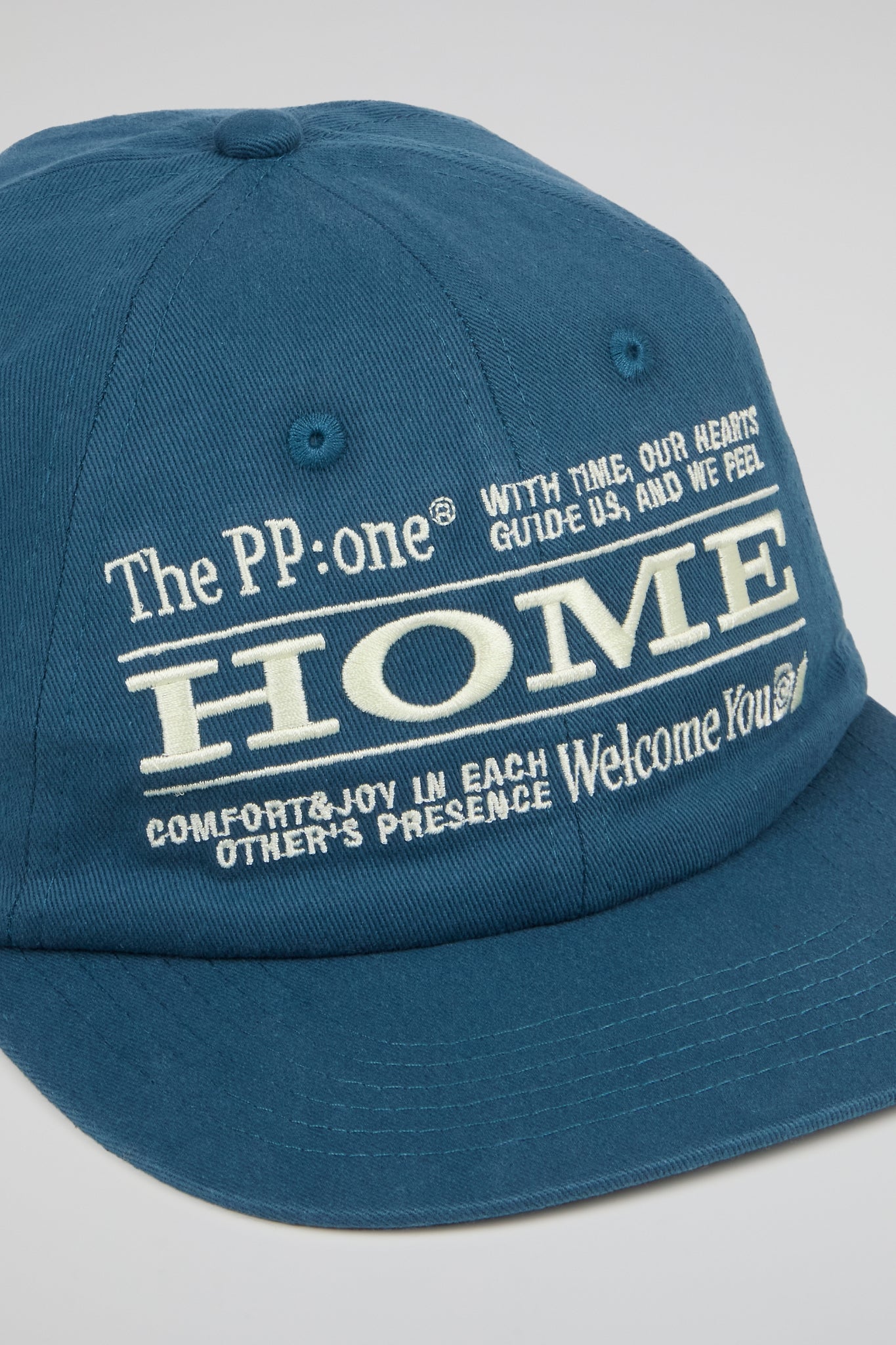 Slate Blue Embroidered Cap