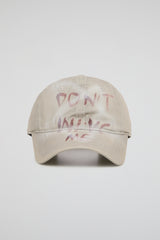 Stone Beige Distressed Dad Cap