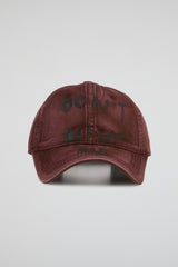 Deep Wine Distressed Dad Cap