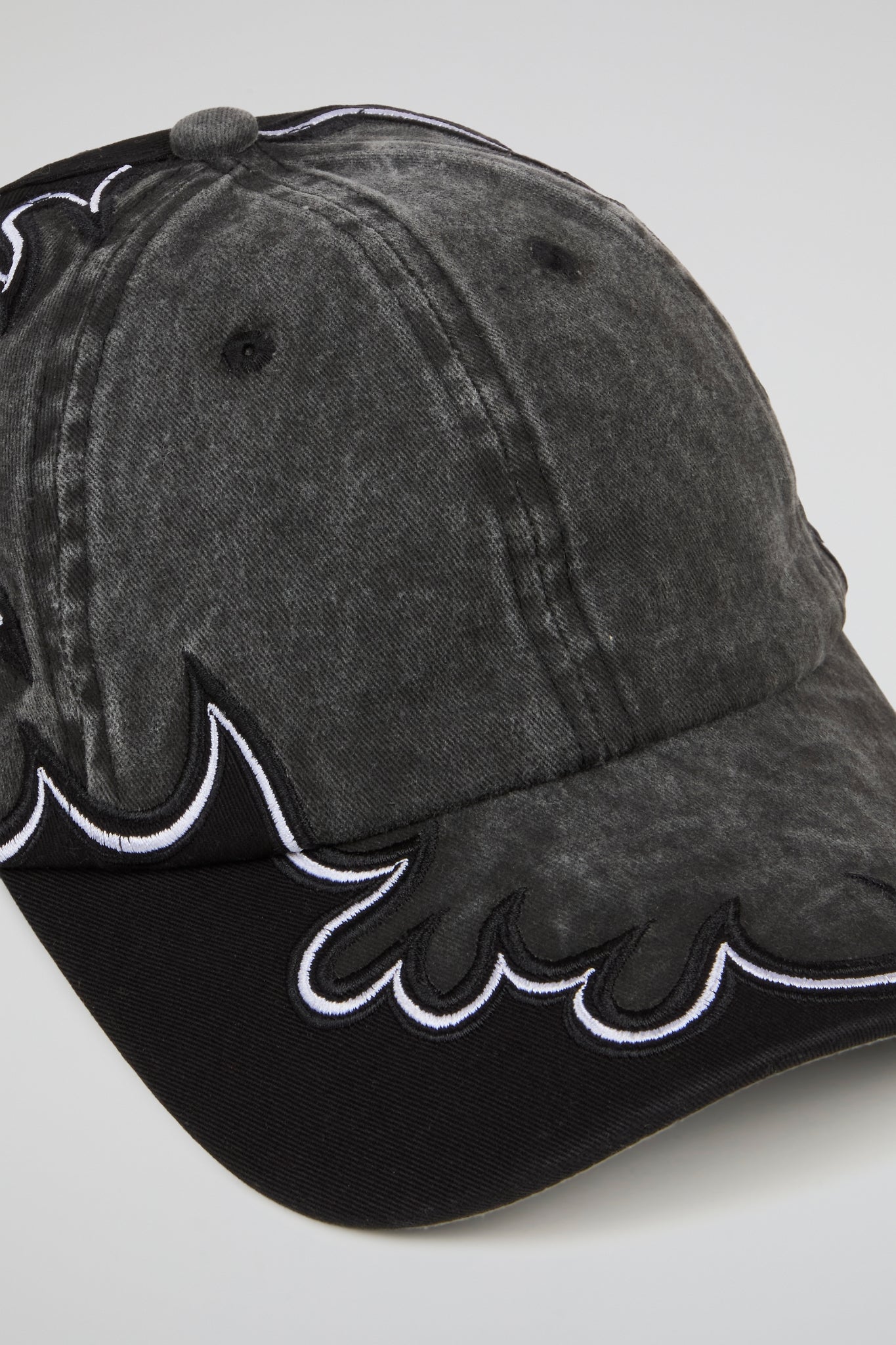 Acid Black Flame Dad Cap