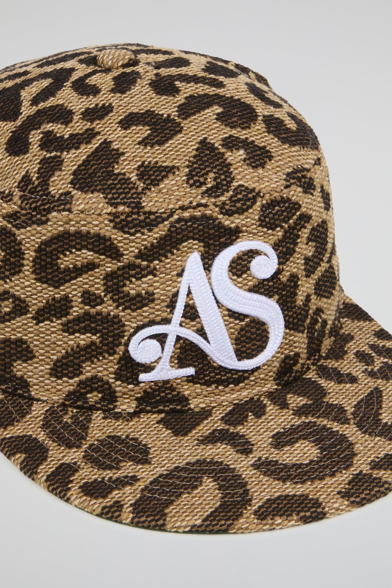 Leopard Jacquard Flat Cap