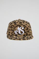 Leopard Jacquard Flat Cap