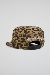 Leopard Jacquard Flat Cap