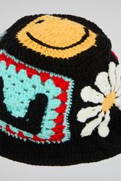 Floral Crochet Bucket Hat