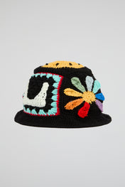 Floral Crochet Bucket Hat