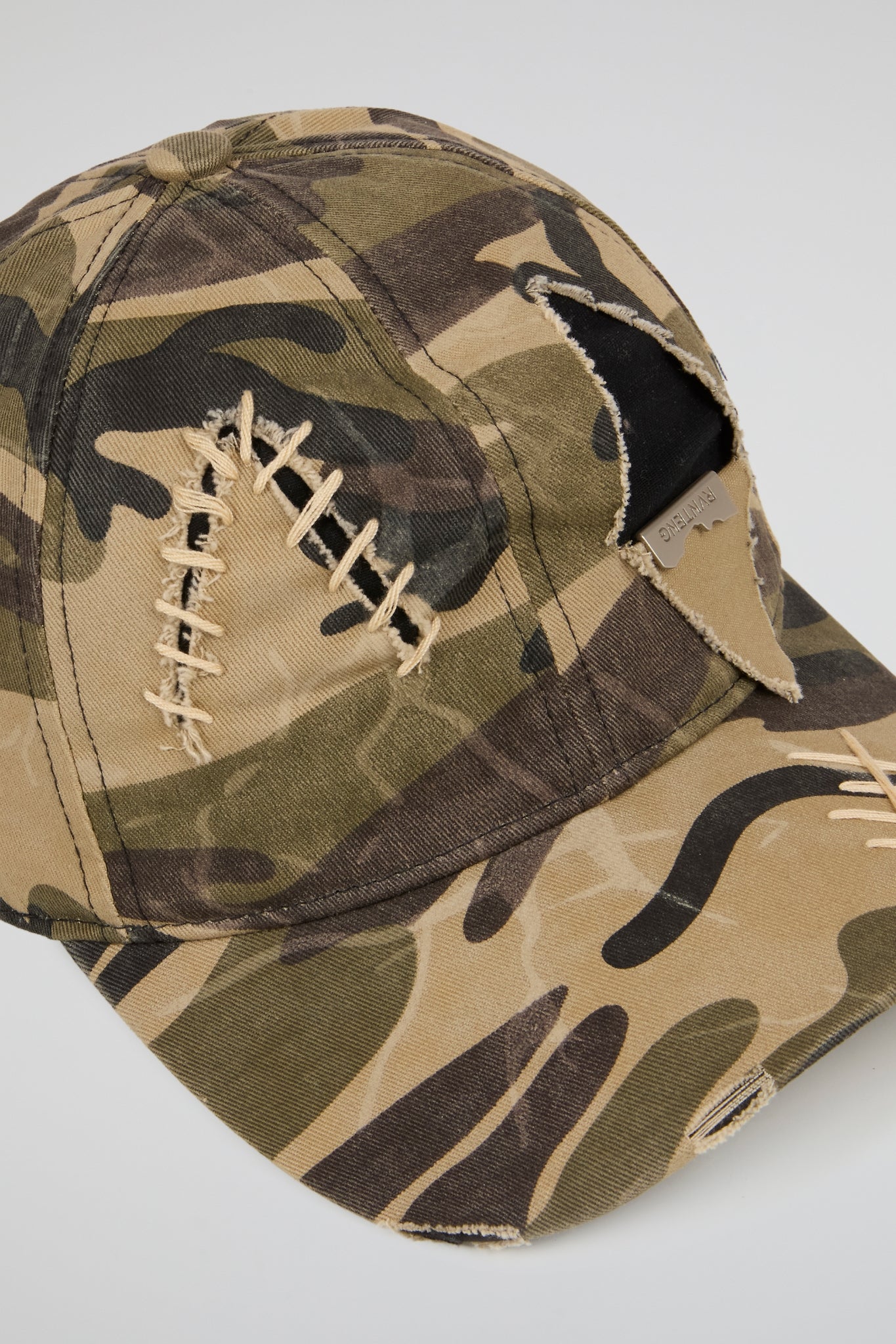 Distressed Camo Cap