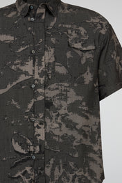 Shadow Terrain Jacquard Pleated Shirt