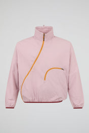 Pink Asymmetric Zip Track Jacket