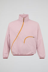 Pink Asymmetric Zip Track Jacket