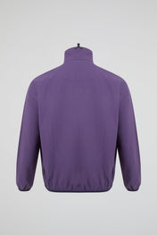 Purple Asymmetric Zip Track Jacket