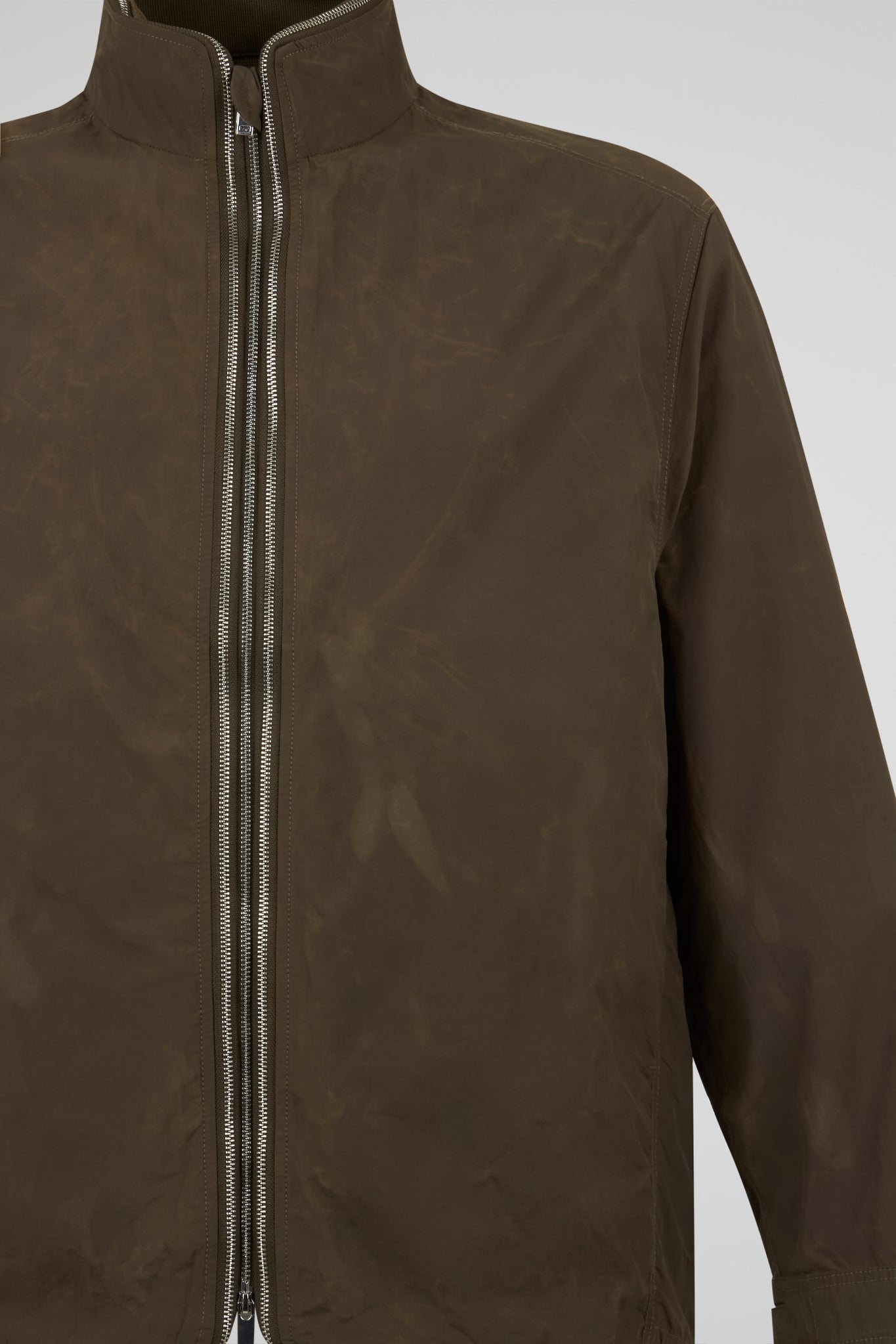 Green Zip Inside Shirt Jacket