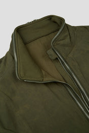 Green Zip Inside Shirt Jacket