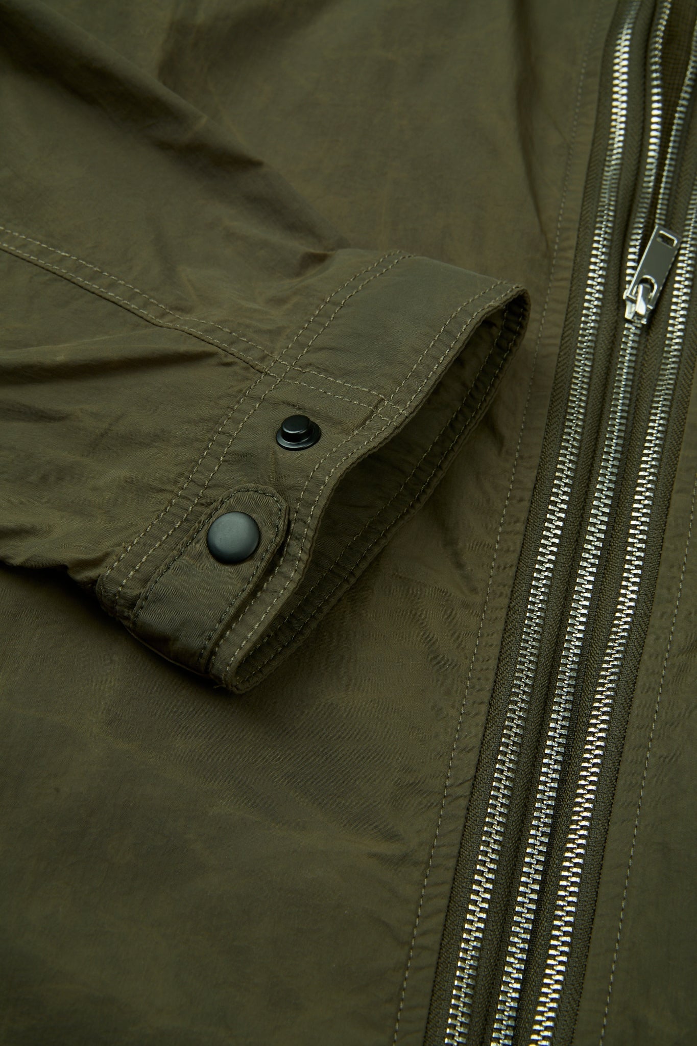 Green Zip Inside Shirt Jacket