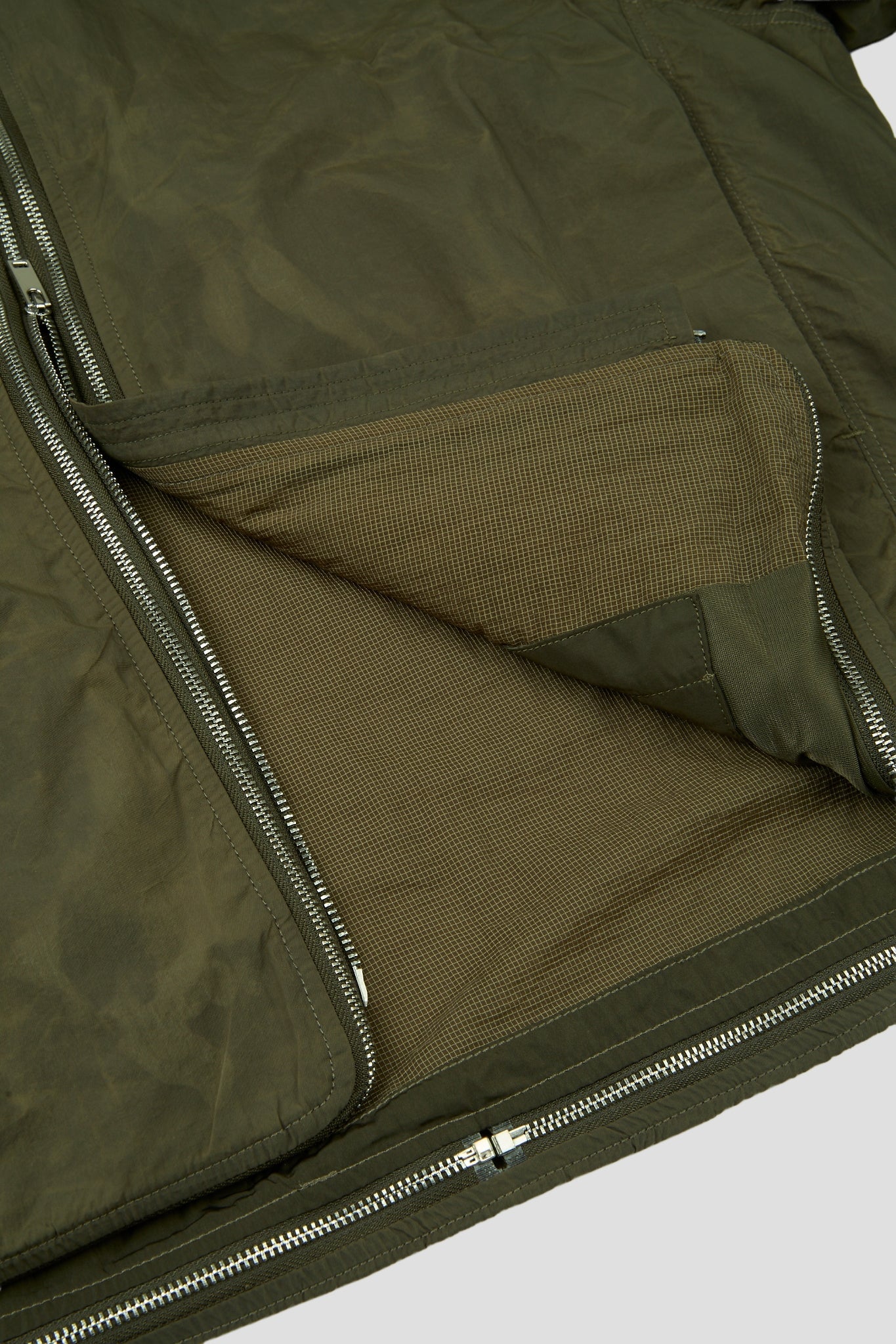 Green Zip Inside Shirt Jacket