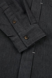 Mandarin Collar Overshirt Black
