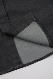 Mandarin Collar Overshirt Black