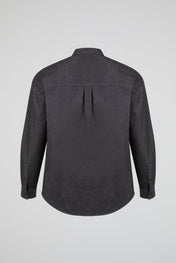 Mandarin Collar Overshirt Black