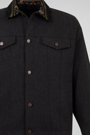 Embroidered Collar Utility Jacket