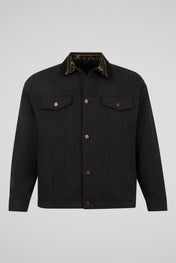 Embroidered Collar Utility Jacket