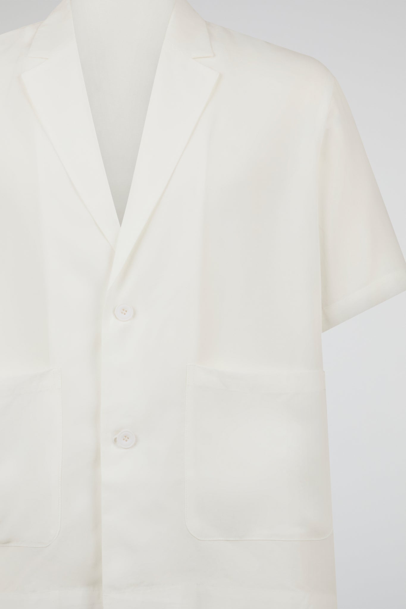 White Asymmetric Draped Blazer