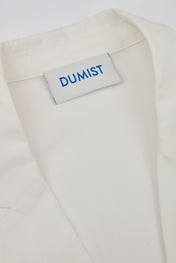 White Asymmetric Draped Blazer