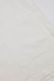 White Asymmetric Draped Blazer