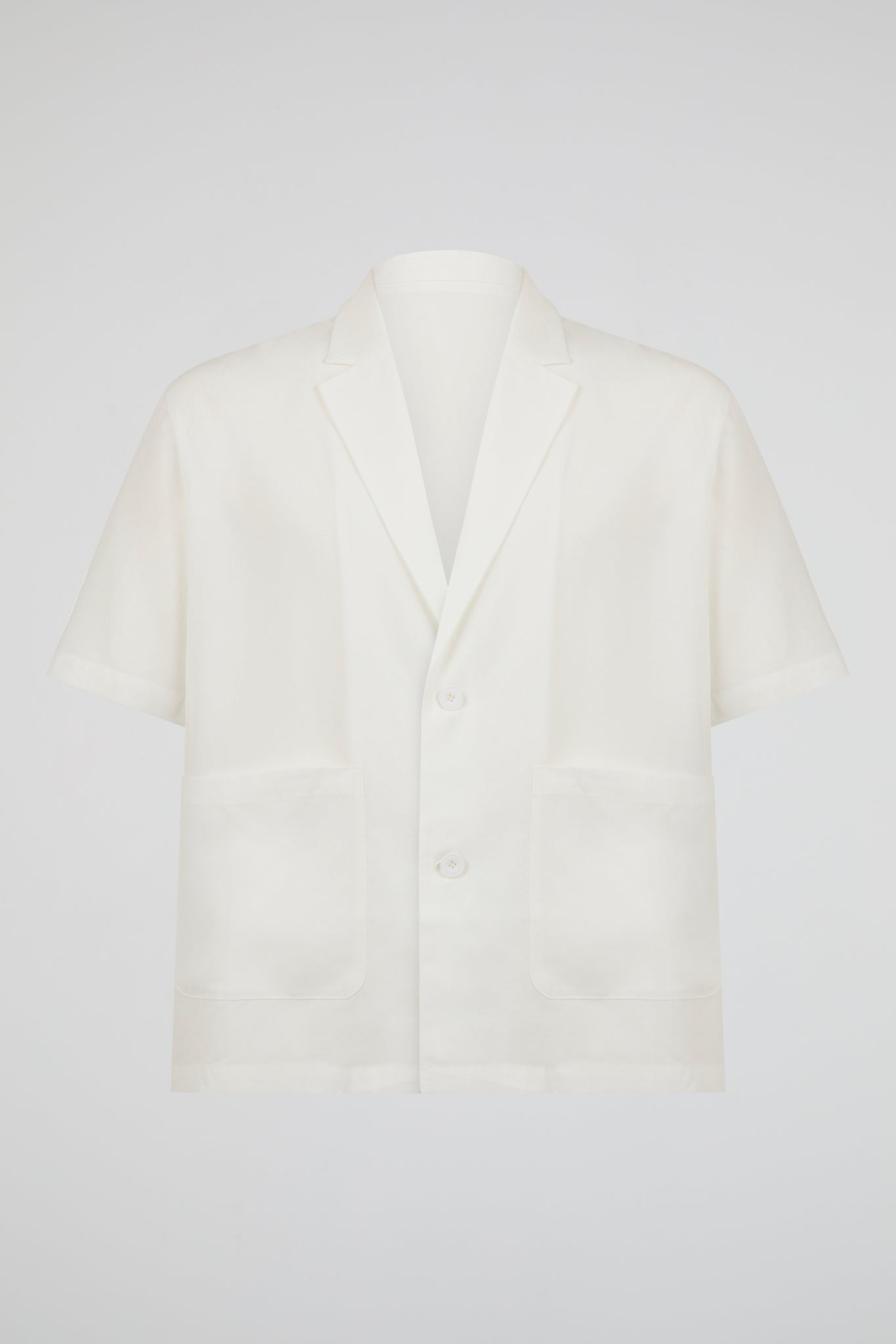 White Asymmetric Draped Blazer