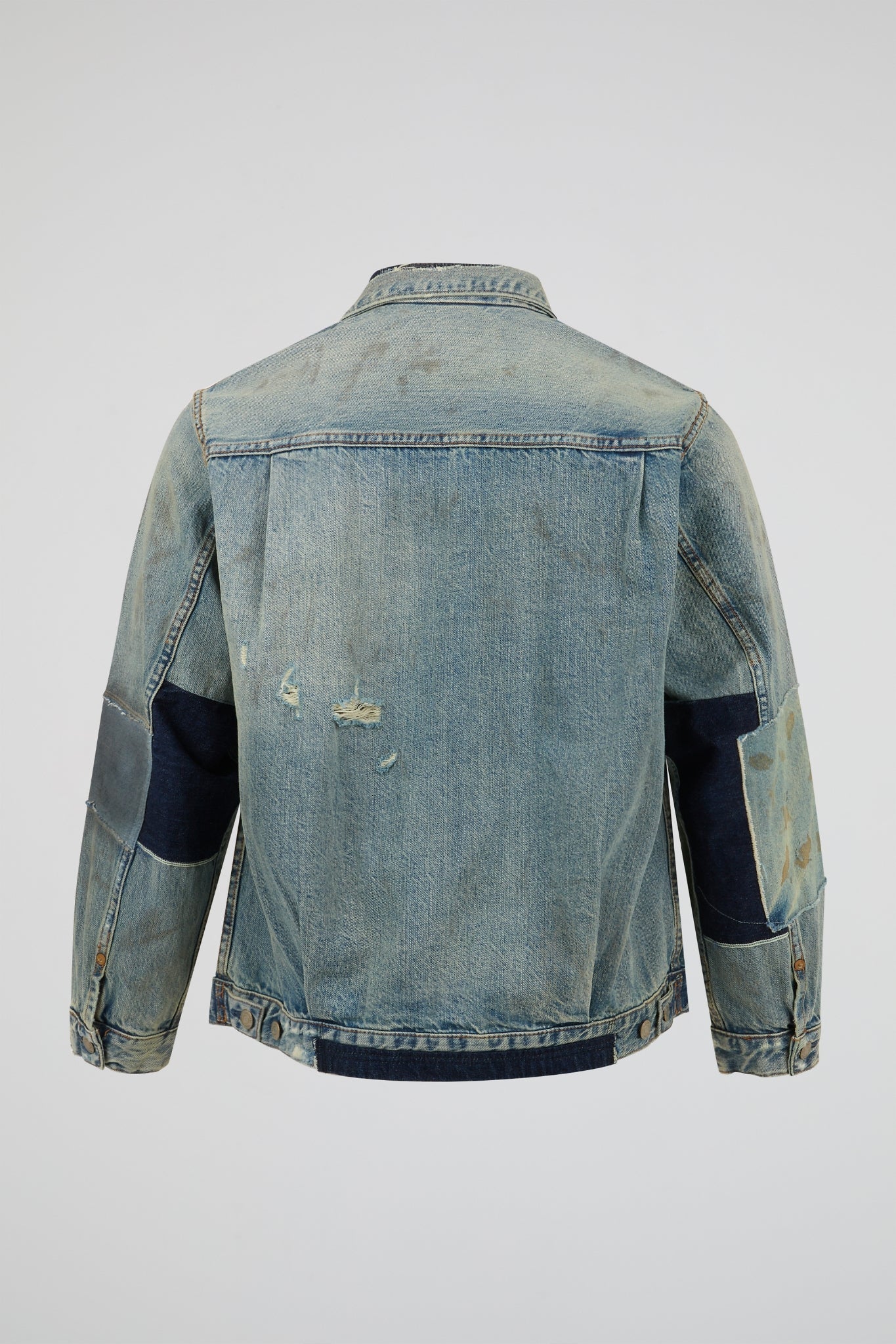 Distressed Indigo Denim Jacket