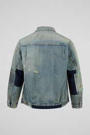 Distressed Indigo Denim Jacket