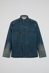 Washed Indigo Utility Denim Jacket