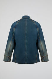 Washed Indigo Utility Denim Jacket
