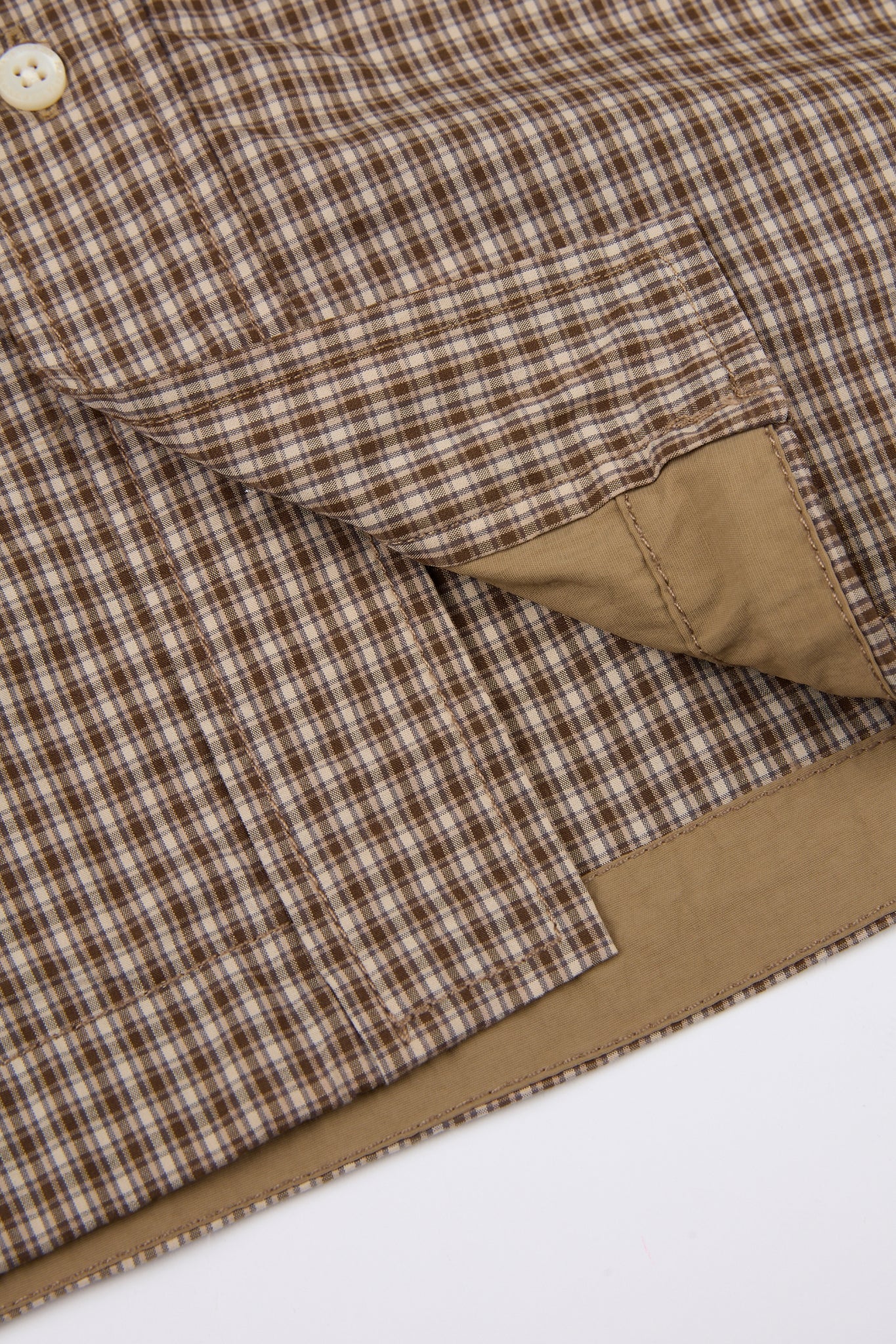 Micro Check Hooded Shirt Jacket