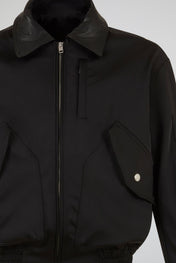 Structured Utility Leather Jacket
