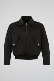 Structured Utility Leather Jacket