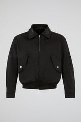 Structured Utility Leather Jacket