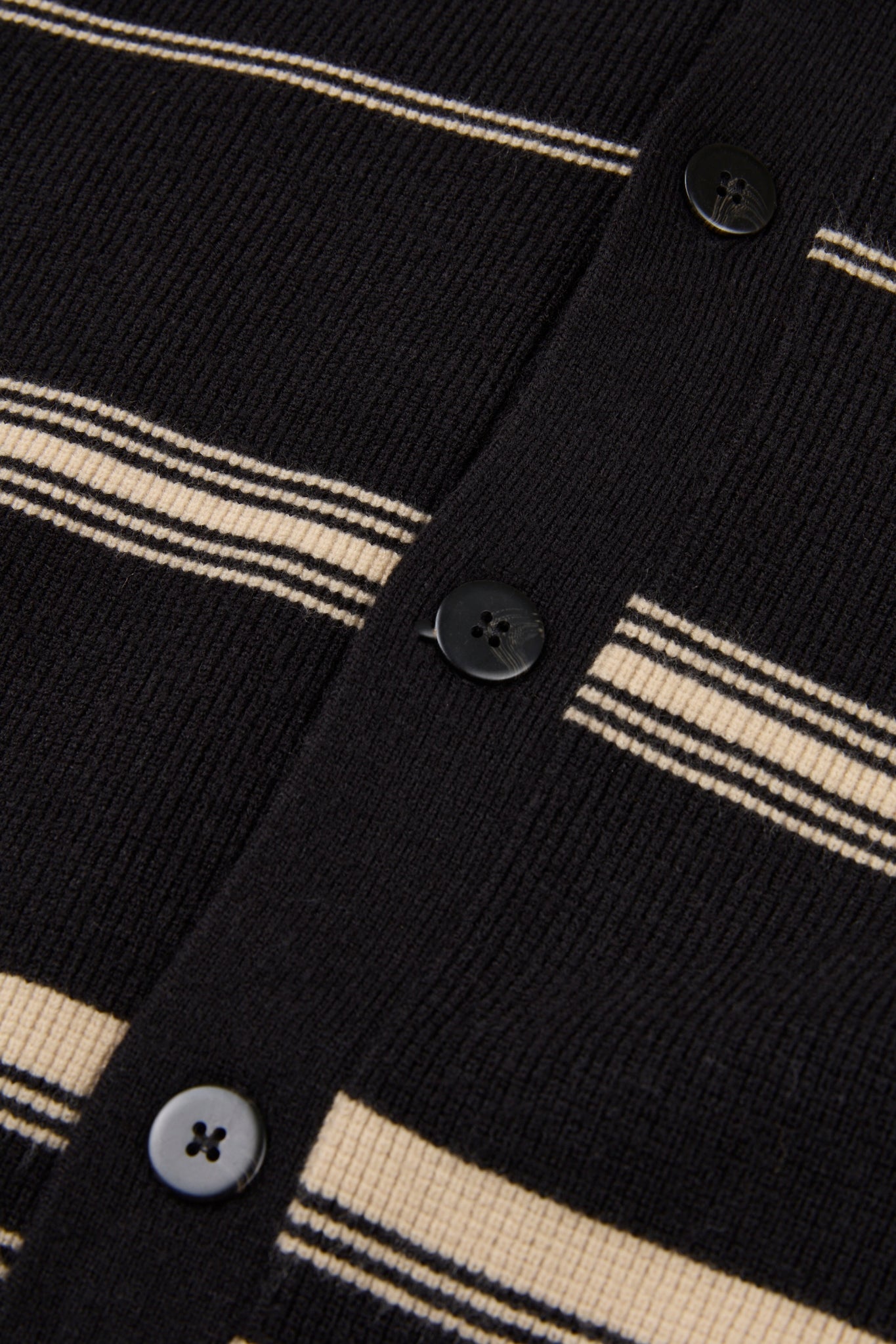 Striped V-Neck Knit Cardigan