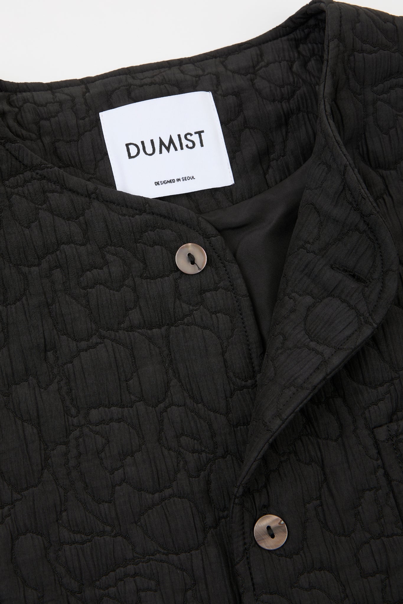 Black Quilted Utility Long Sleeves Shirt