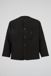 Black Quilted Utility Long Sleeves Shirt