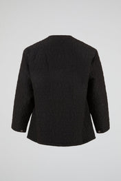 Black Quilted Utility Long Sleeves Shirt