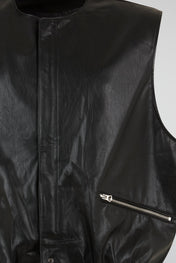 Obsidian Utility Leather Vest