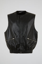 Obsidian Utility Leather Vest
