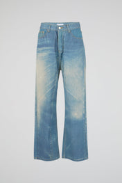 Washed Blue Wide Denim