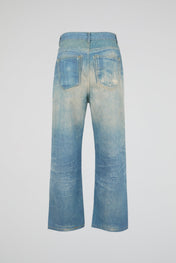 Washed Blue Wide Denim