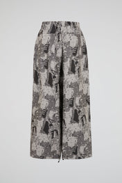 Abstract Monochromatic Wide-Leg Pants
