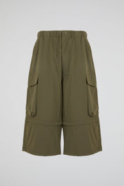 Green Convertible Cargo Shorts