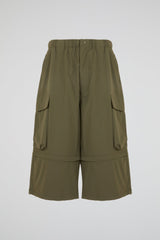 Green Convertible Cargo Shorts
