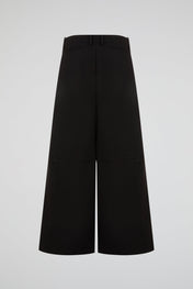 Black Straight-Leg Denim Pants