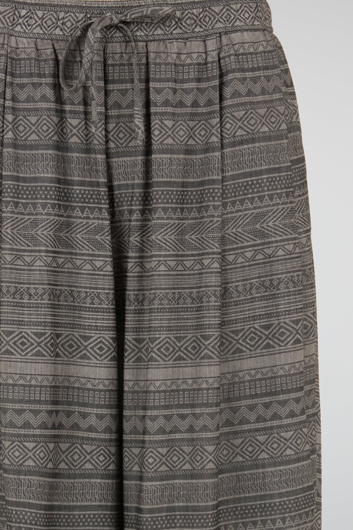 Grey Geometric Print Pants