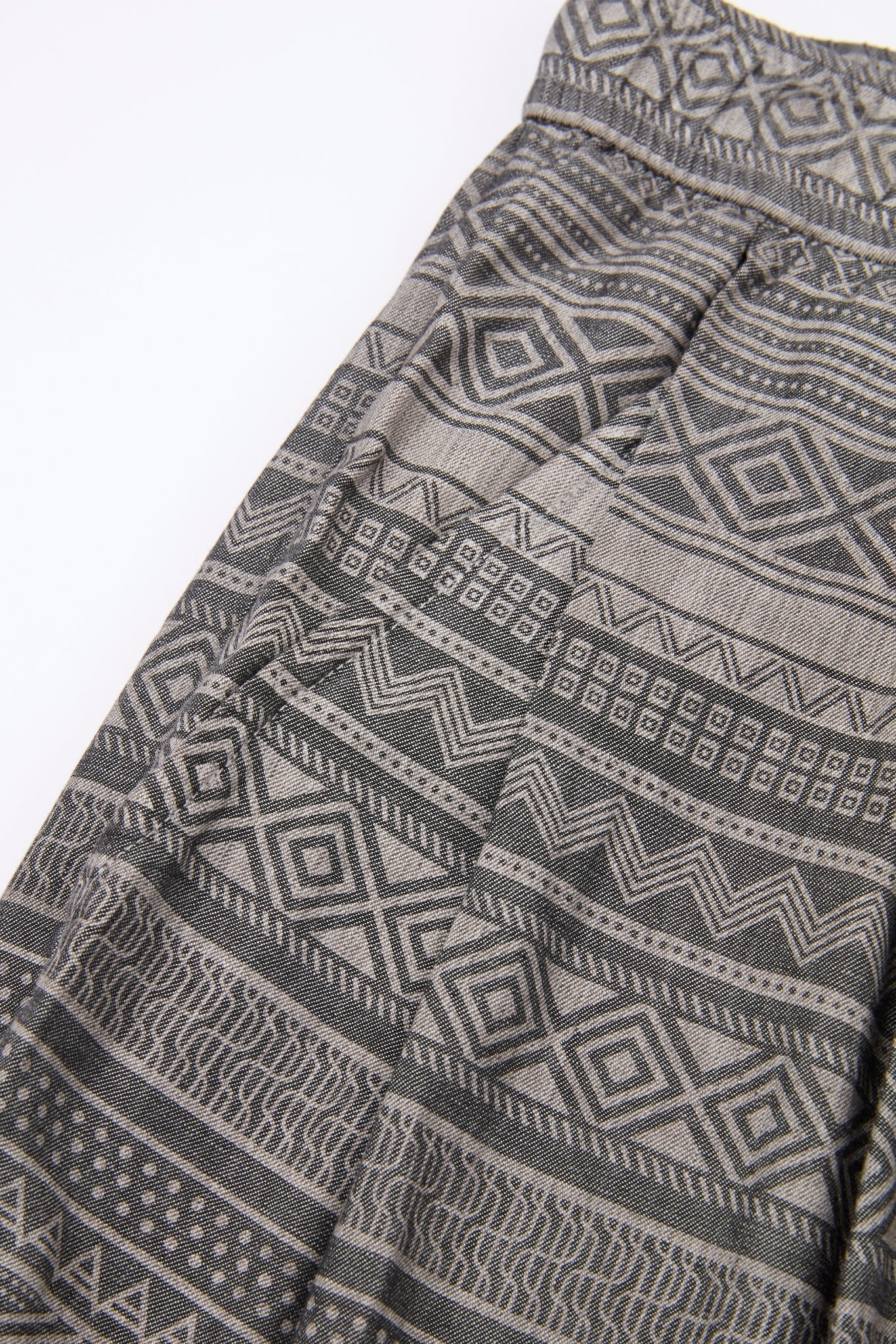 Grey Geometric Print Pants